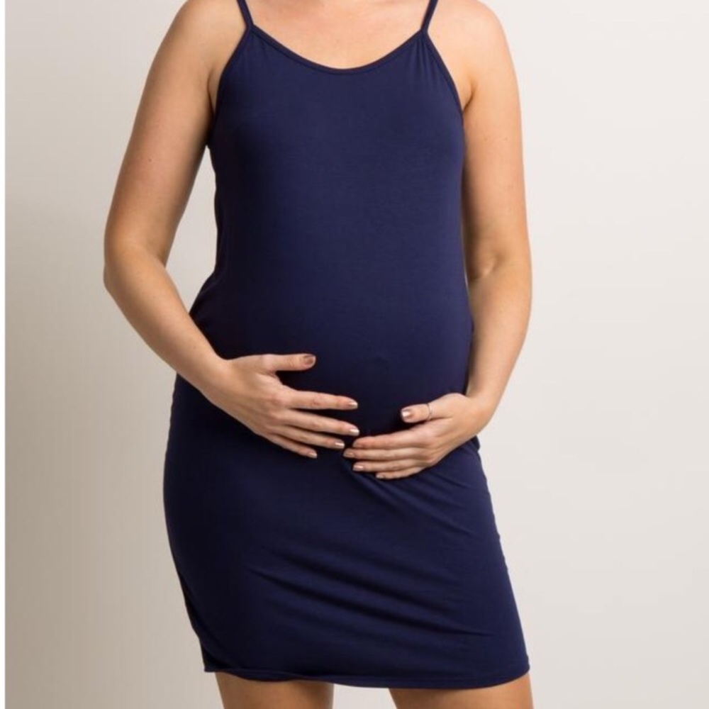 •PinkBlush• Solid Black Maternity Sleep Dress SM